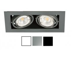 Foco Kardan empotrar para 2 Lámpara GU10/MR16 Blanco, Gris ó Negro